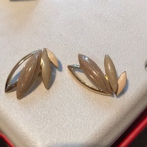 Clip on gold earrings